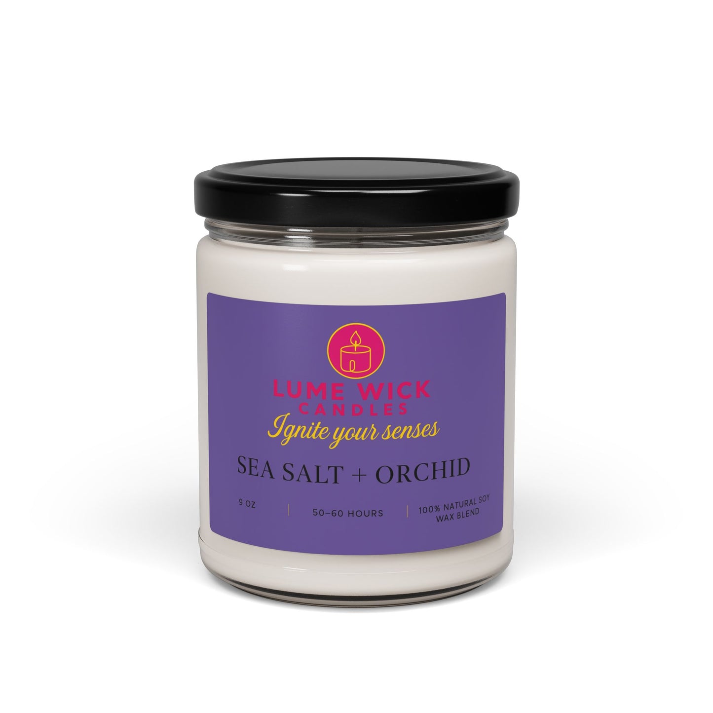 Sea Salt + Orchid Candle — Fresh Coastal Escape, Eco-Friendly, Perfect Self-Care Gift