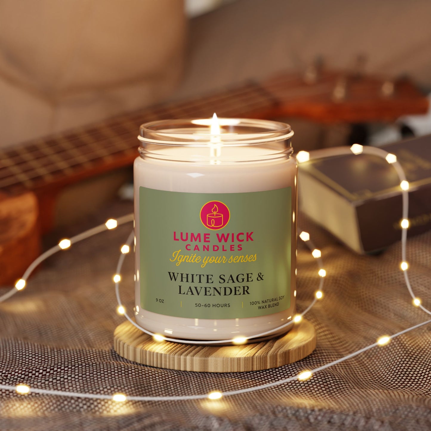 Relaxing White Sage & Lavender Candle | Aromatherapy, Gift for Her, Home Decor, Self-Care, Eco-Friendly, Modern Candle