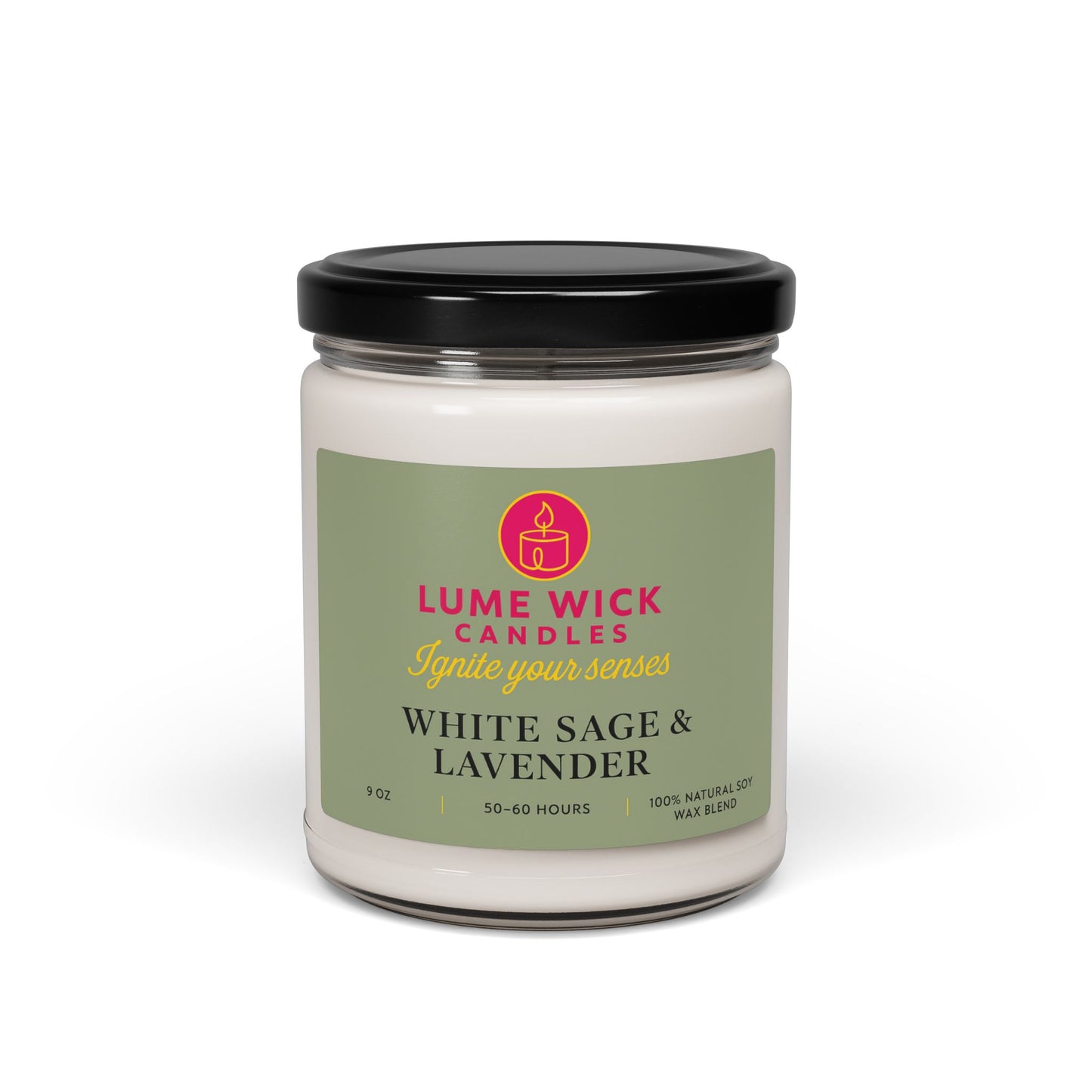 Relaxing White Sage & Lavender Candle | Aromatherapy, Gift for Her, Home Decor, Self-Care, Eco-Friendly, Modern Candle