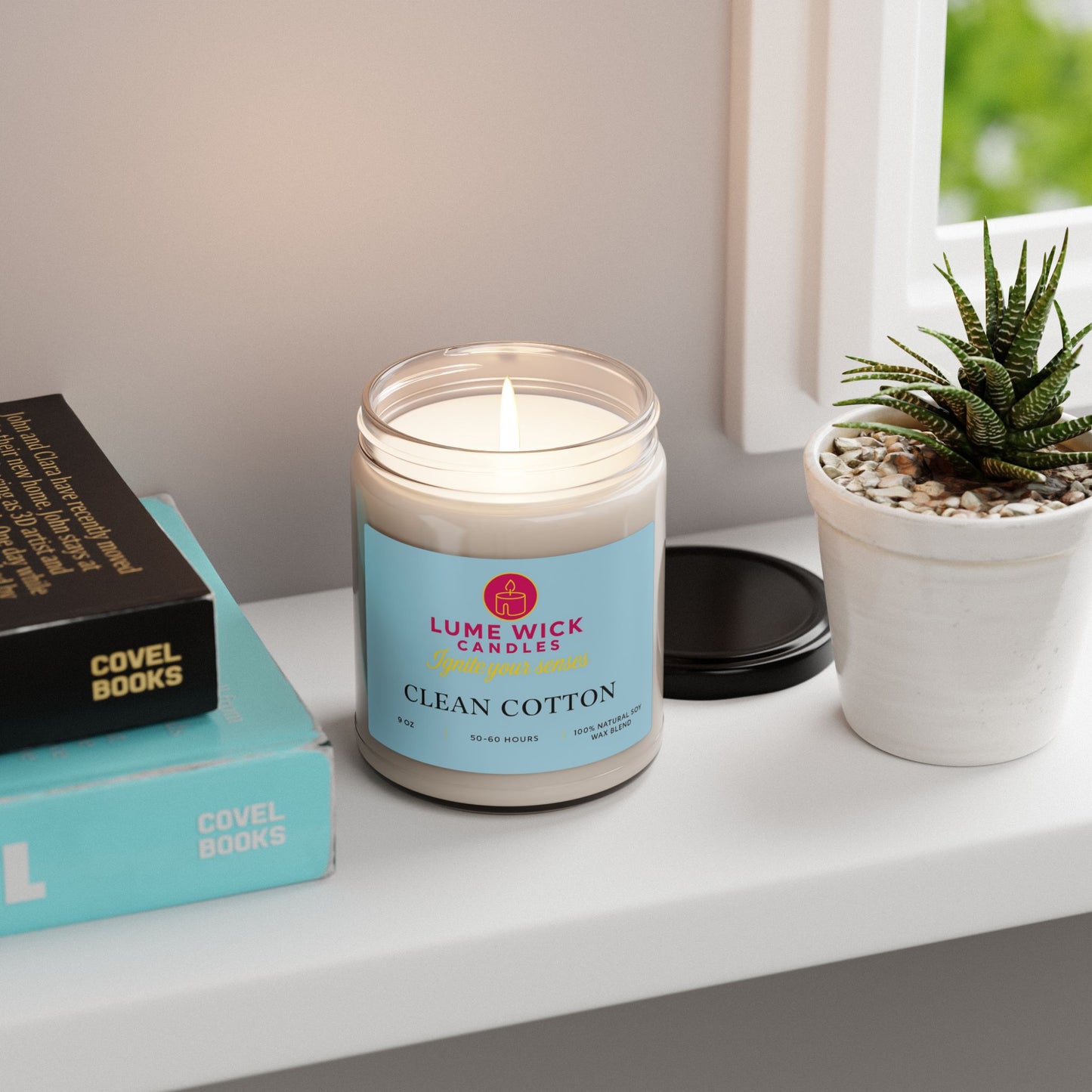 Clean Cotton Candle — Fresh Linen Comfort, Eco-Friendly, Perfect Self-Care Gift