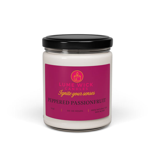 Peppered Passionfruit Candle — Exotic Fruity Escape, Eco-Friendly, Perfect Self-Care Gift