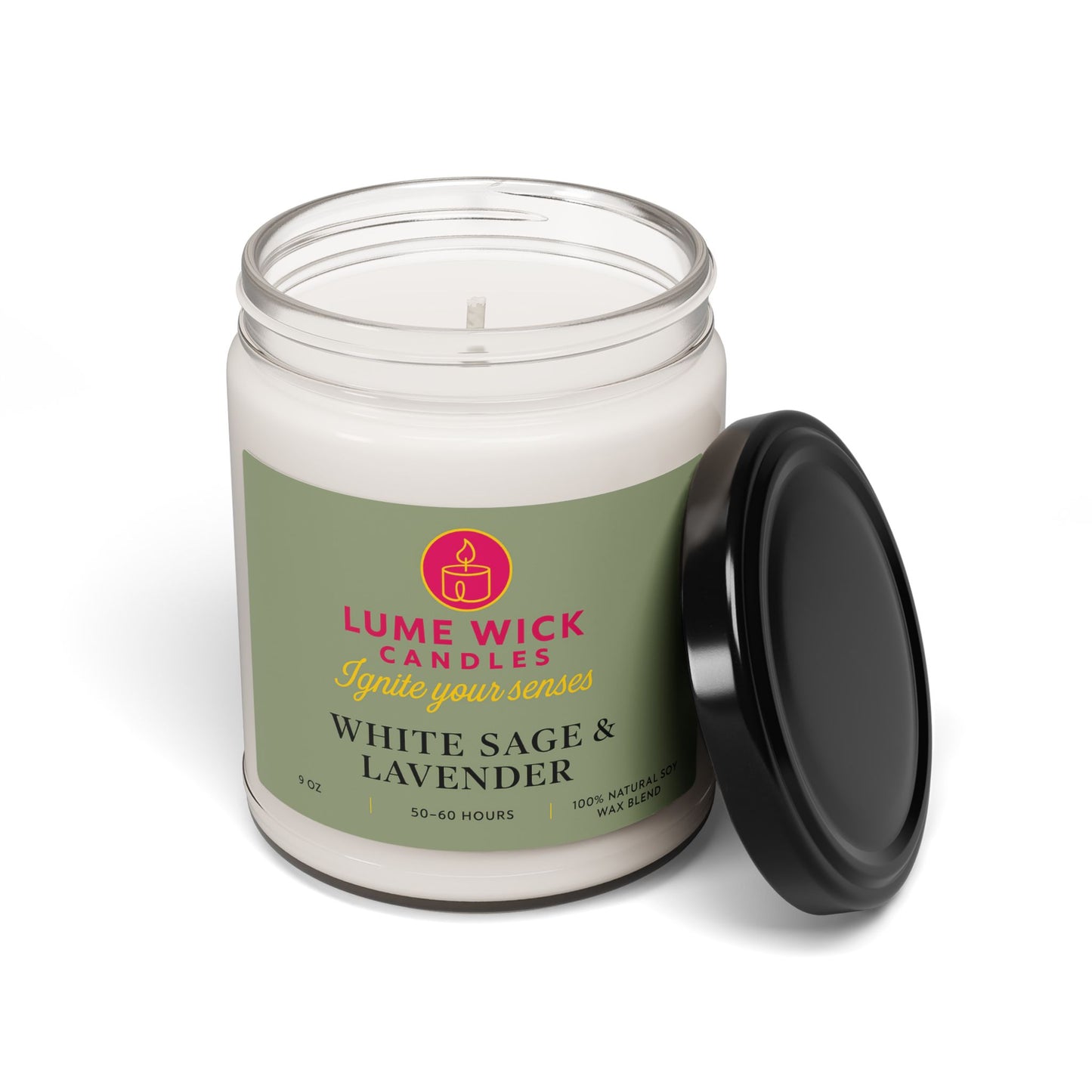 Relaxing White Sage & Lavender Candle | Aromatherapy, Gift for Her, Home Decor, Self-Care, Eco-Friendly, Modern Candle
