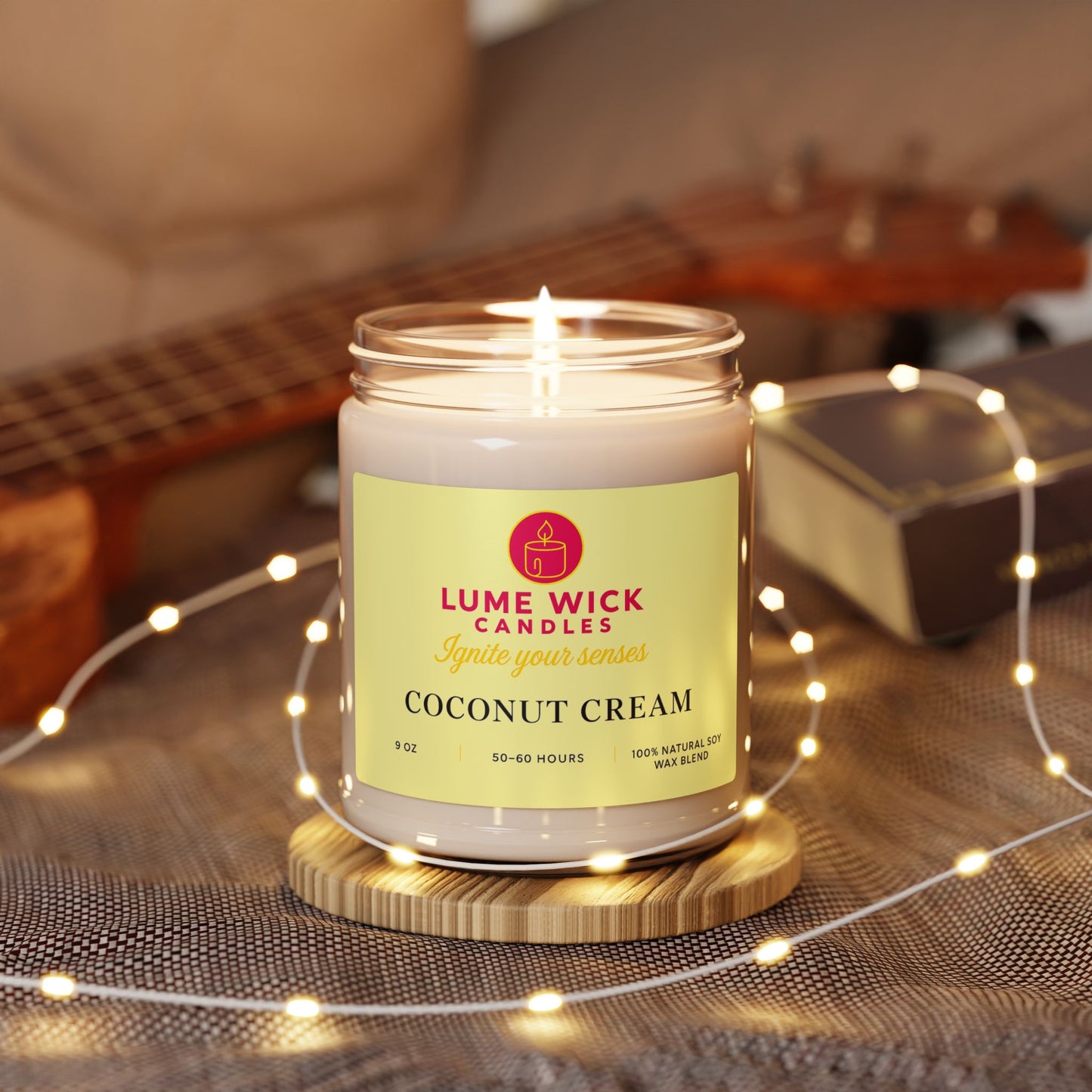 Coconut Cream Candle — Tropical Sweet Escape, Eco-Friendly, Perfect Self-Care Gift