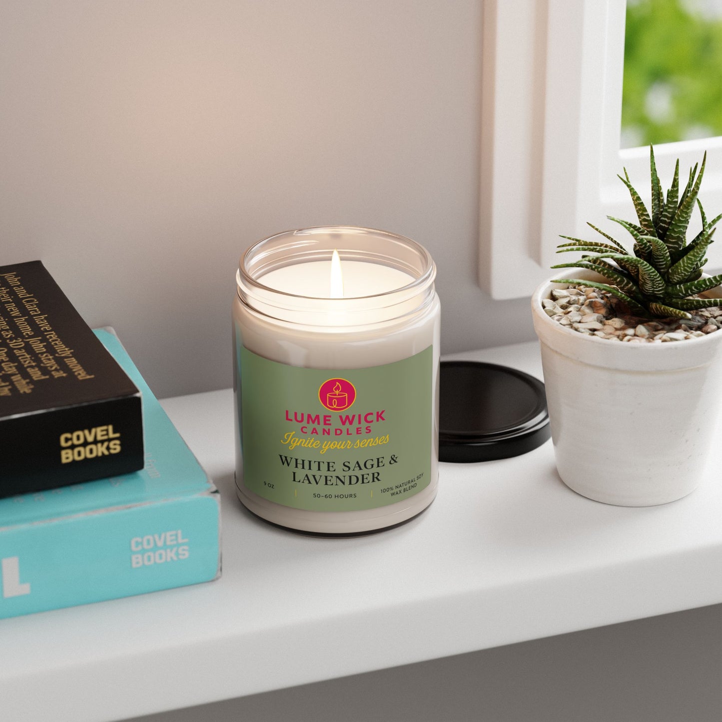 Relaxing White Sage & Lavender Candle | Aromatherapy, Gift for Her, Home Decor, Self-Care, Eco-Friendly, Modern Candle