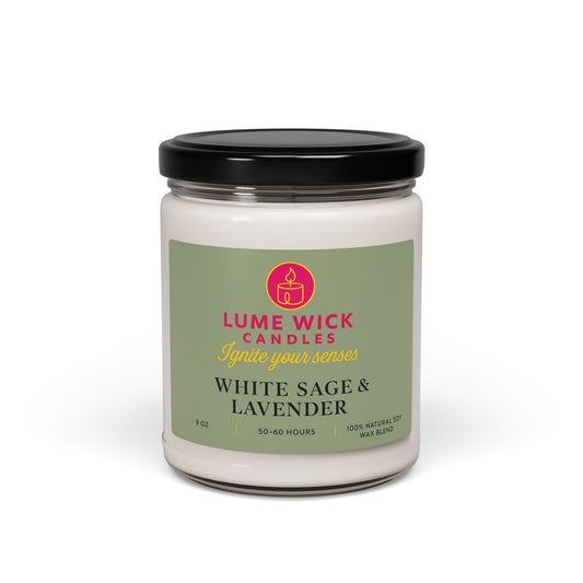 Relaxing White Sage & Lavender Candle | Aromatherapy, Gift for Her, Home Decor, Self-Care, Eco-Friendly, Modern Candle