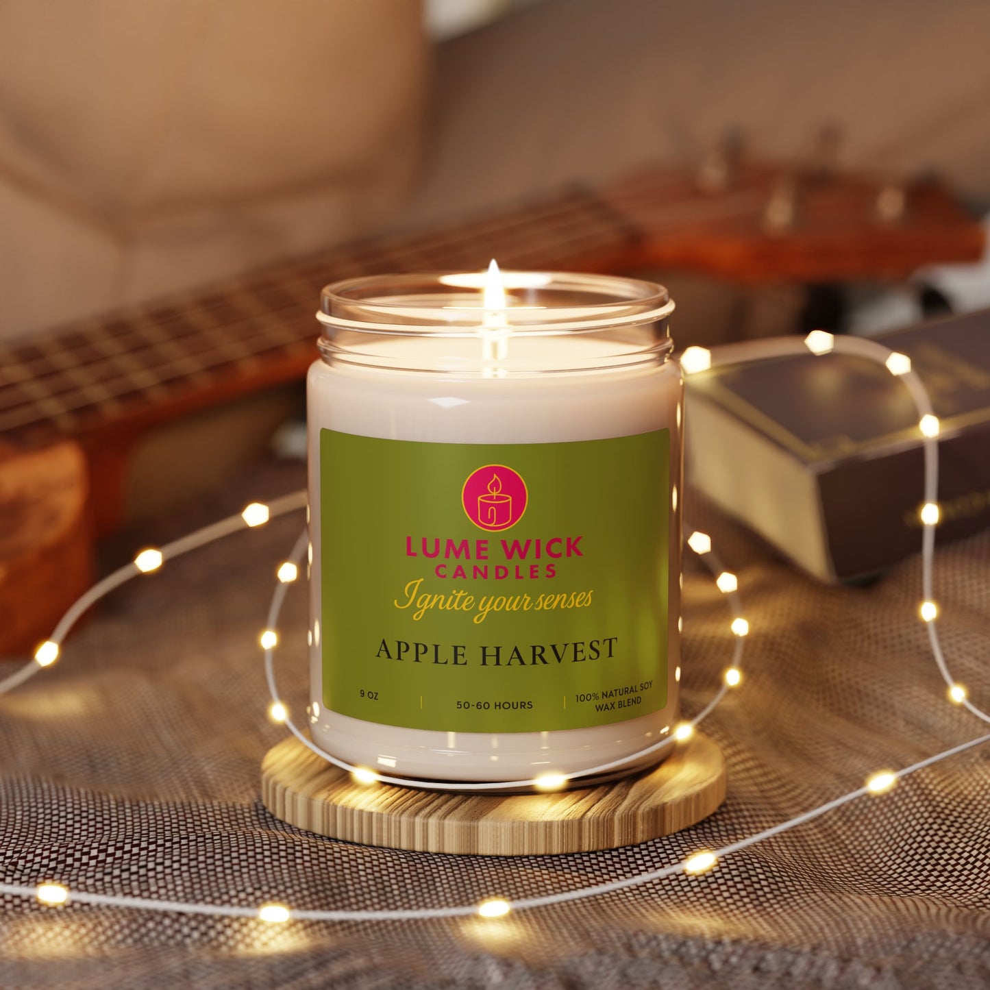 Apple Harvest Candle — Crisp Autumn Delight, Eco-Friendly, Perfect Self-Care Gift
