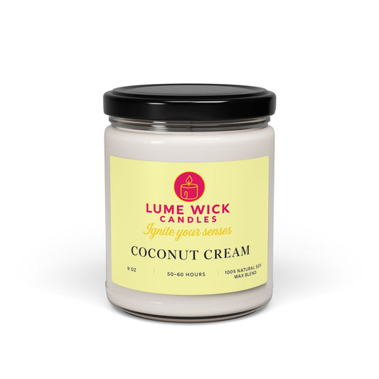 Coconut Cream Candle — Tropical Sweet Escape, Eco-Friendly, Perfect Self-Care Gift