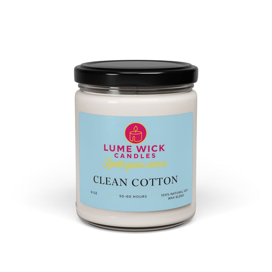 Clean Cotton Candle — Fresh Linen Comfort, Eco-Friendly, Perfect Self-Care Gift