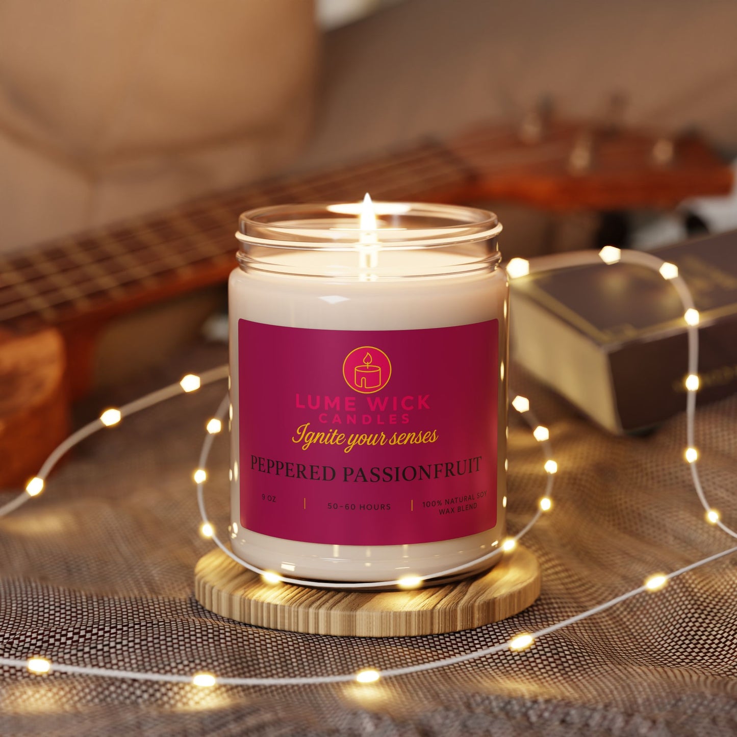 Peppered Passionfruit Candle — Exotic Fruity Escape, Eco-Friendly, Perfect Self-Care Gift